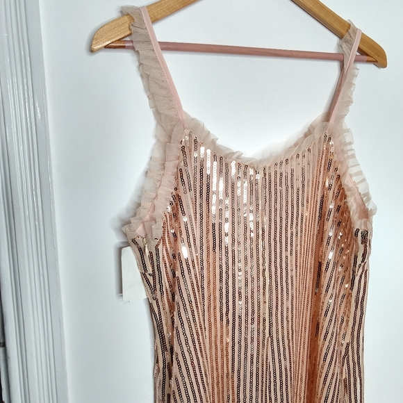 Ruffle Trim Sequined Midi Dress - Picture 11 of 11